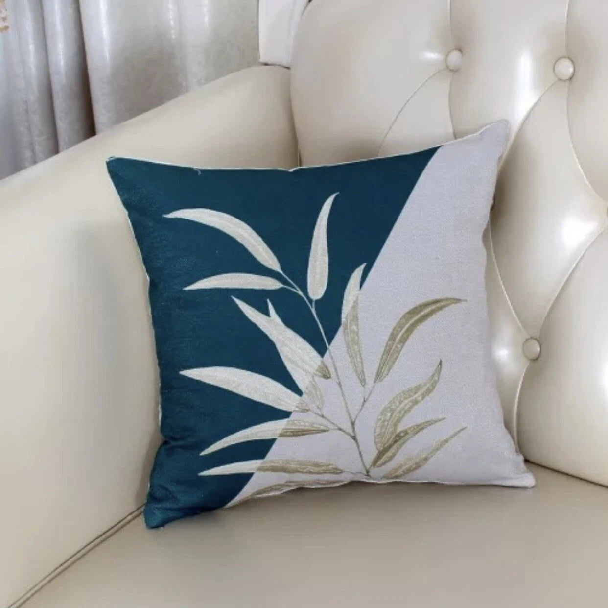 Set Of 4 cushion Pillow cover 45*45 Polyester With  Zipper 2 Styles For Bed Sofa