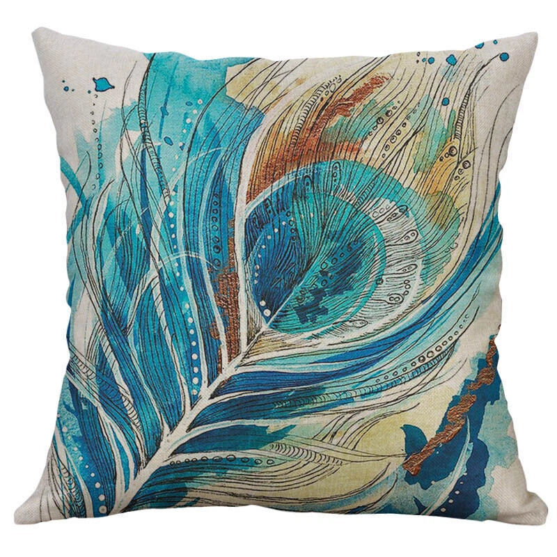 Leaves Feather   Cushion Cover Throw Pillow Case Home Sofa Car Decor