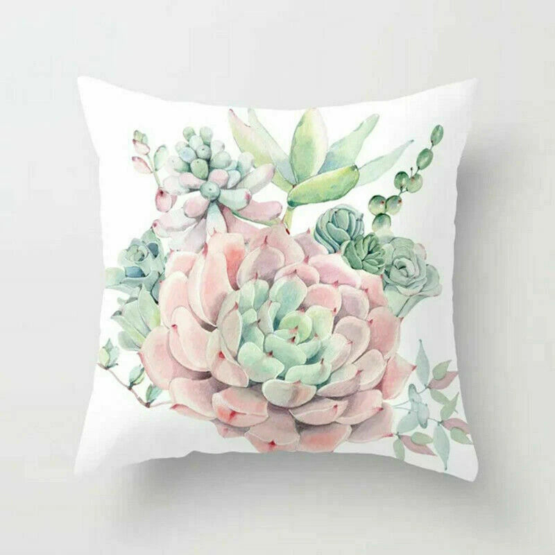 Rustic Flower 18inch Pillow Case Sofa Bed Cushion Cover Home Decor