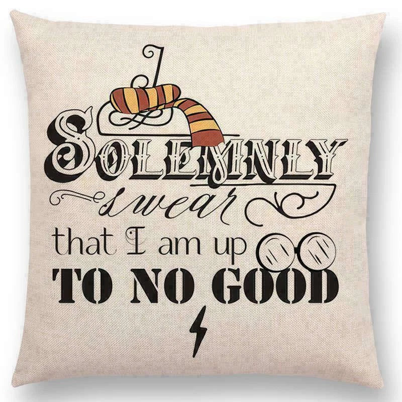 Pillow Series Sofa Letters Cushion Case Books Read Decorative Cover Study Time