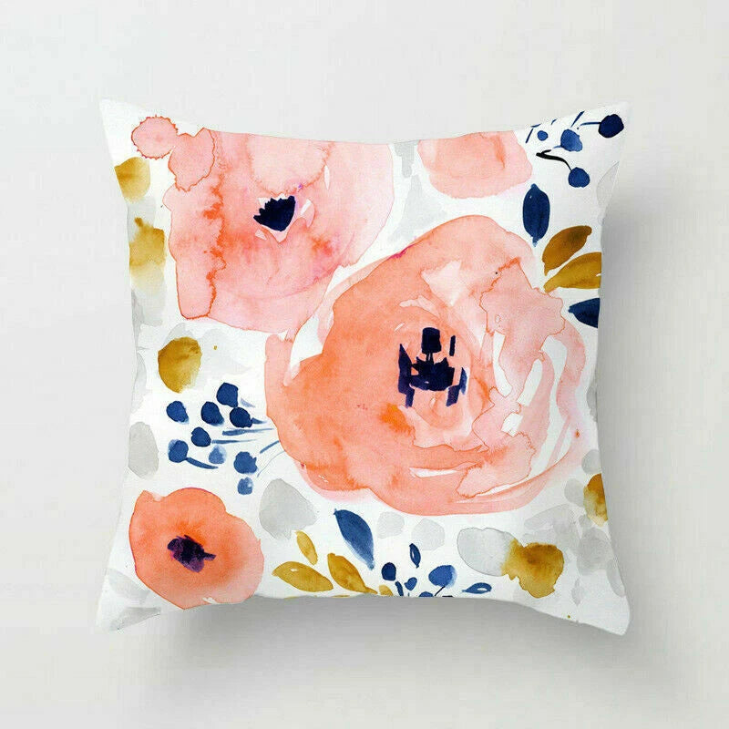 Rustic Flower 18inch Pillow Case Sofa Bed Cushion Cover Home Decor