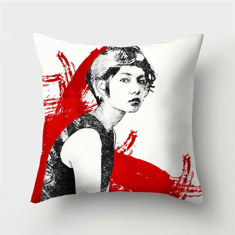 18'' Polyester Abstraction Sofa Pillow Case Cover Throw Waist Cushion Cover