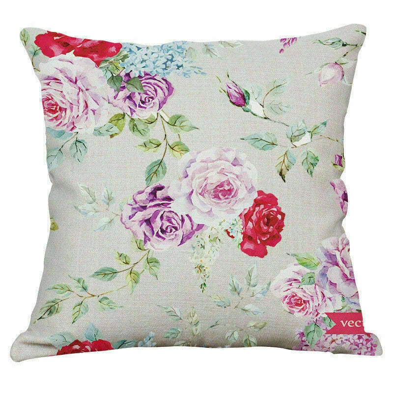 Decoration Cushion Cover Pillow Sofa Home Case Plants Office Green