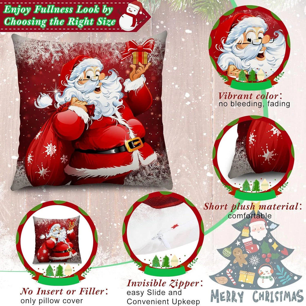 18in Christmas Pillow Case Cover Sofa Pillowcase Cushion Cover Home Decoration