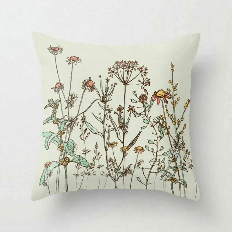 Rustic Flower 18inch Pillow Case Sofa Bed Cushion Cover Home Decor