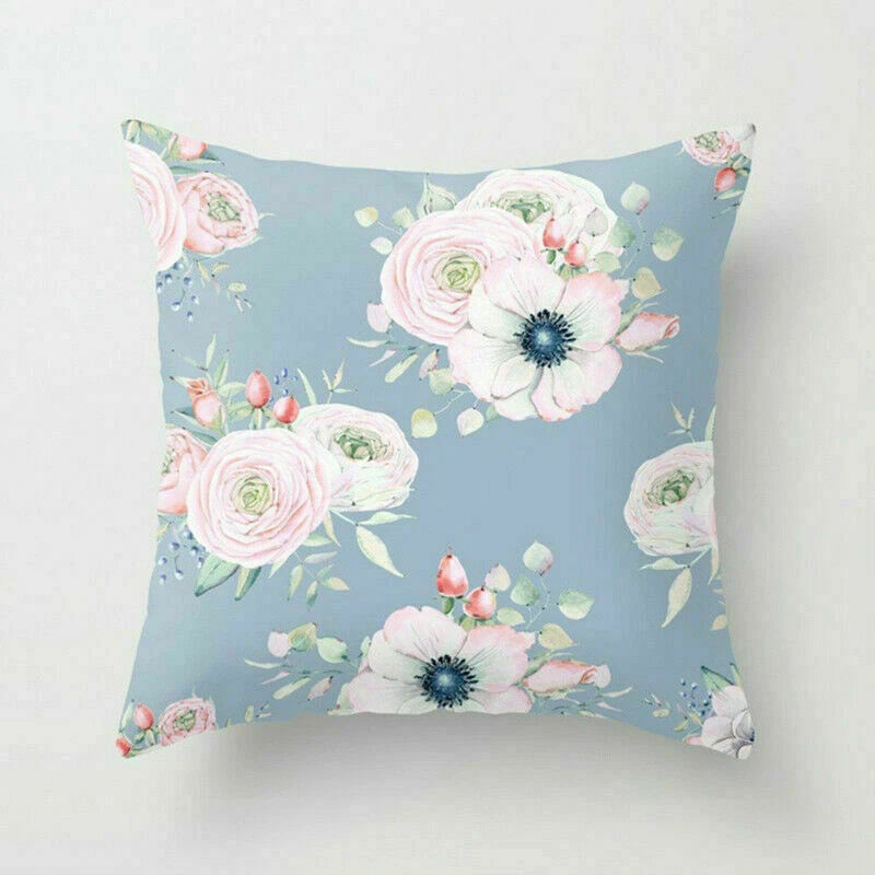Rustic Flower 18inch Pillow Case Sofa Bed Cushion Cover Home Decor