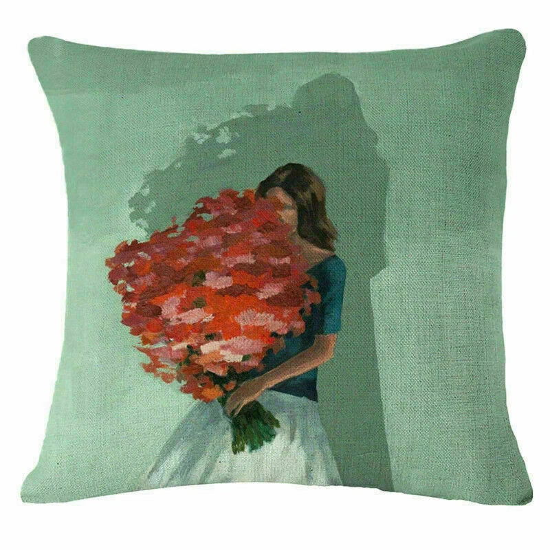 Decor Case Throw Home Flower Cushion Cover Pillow  Sofa Character