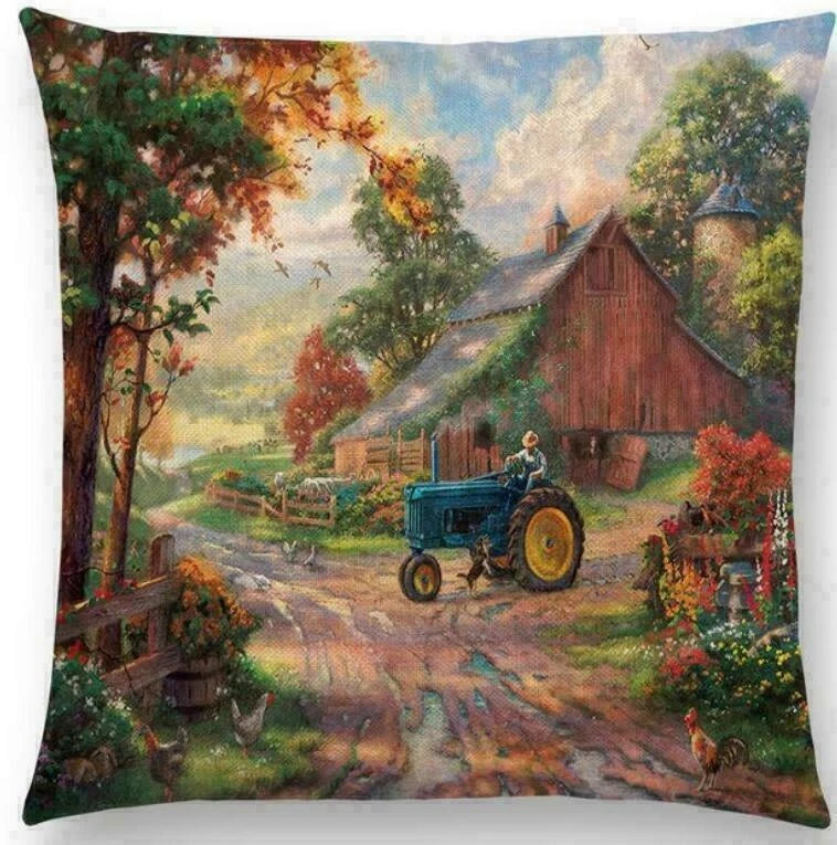 Scenery Country Sofa Decor Pillow Case Throw Cushion Cover Gift