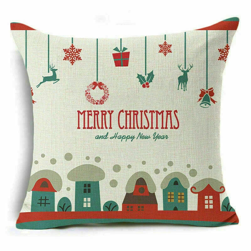 Decor Cushion 18" Pillow Cover Sofa Christmas Throw Style Home