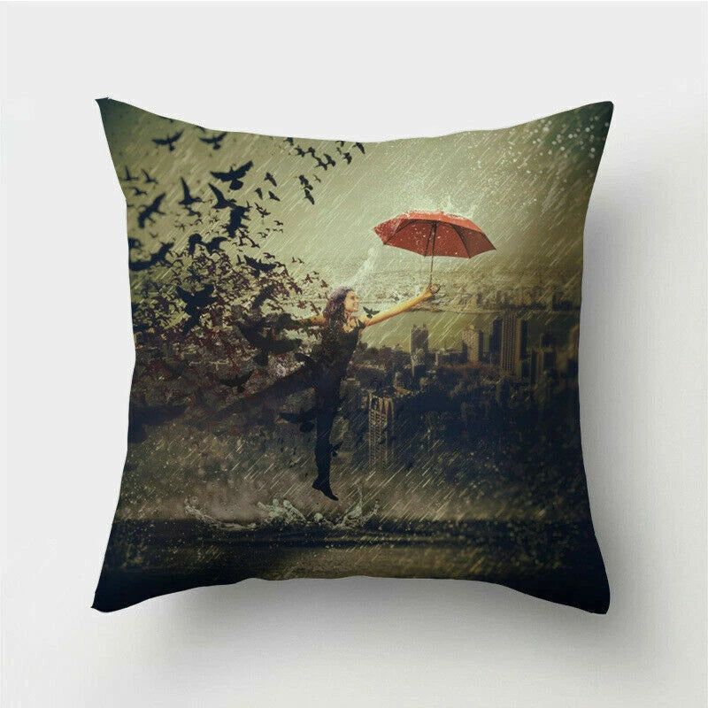 18'' Polyester Abstraction Sofa Pillow Case Cover Throw Waist Cushion Cover