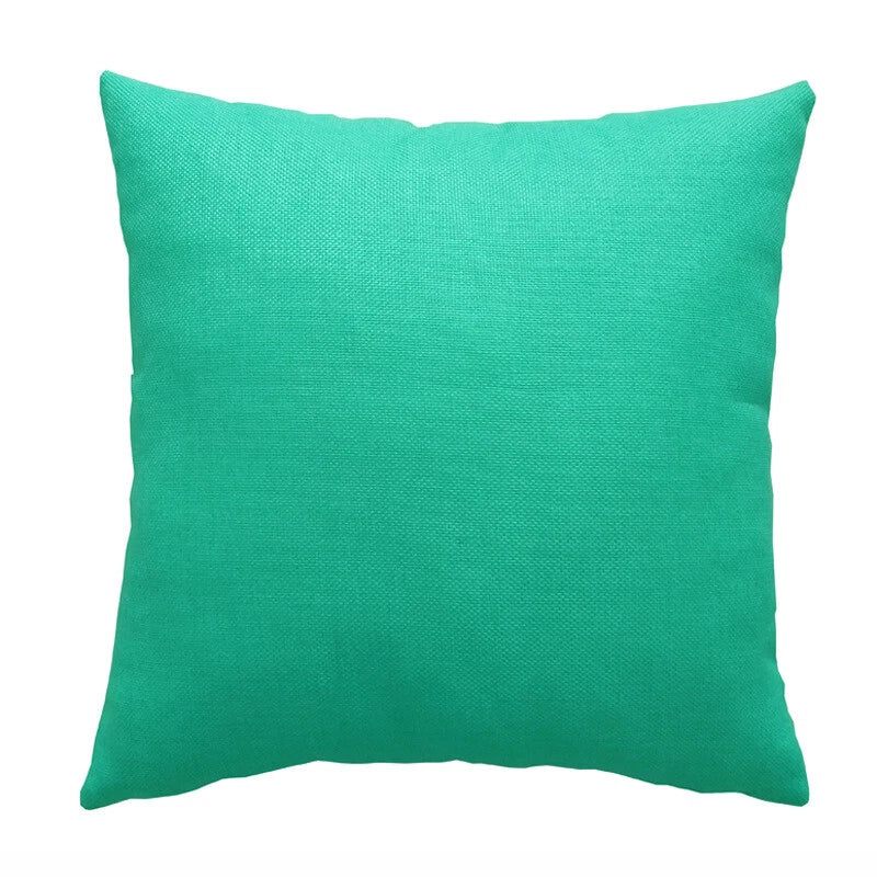 New 16*16" Plain Linen Cushion Cover Pillow Cases Home Sofa Decor Multicolor