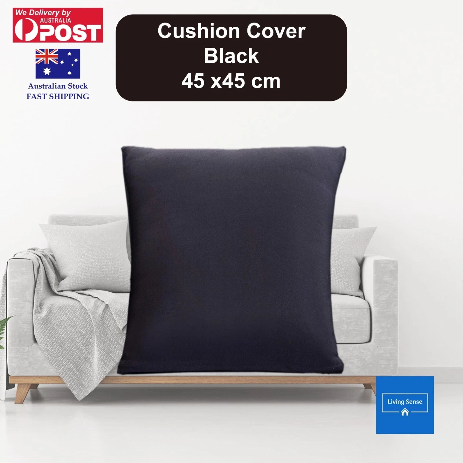 Sofa Cushion Cover 45x45cm Plain Solid Colour Throw Pillow Case Cushion Cases