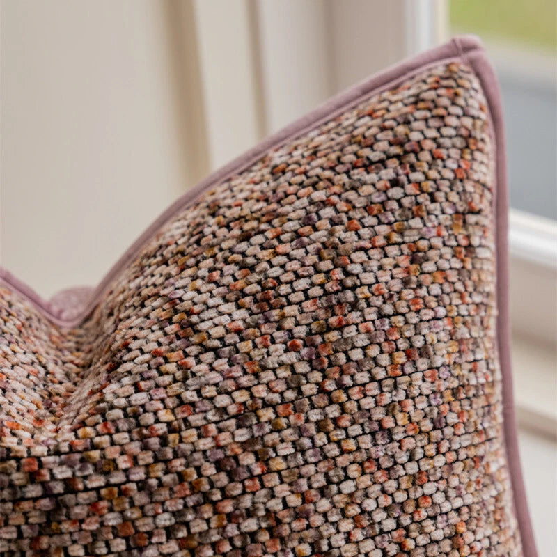 20x20in Luxury Chenille Throw Pillow Covers Sofa Bed Cushion Case Zip Closure