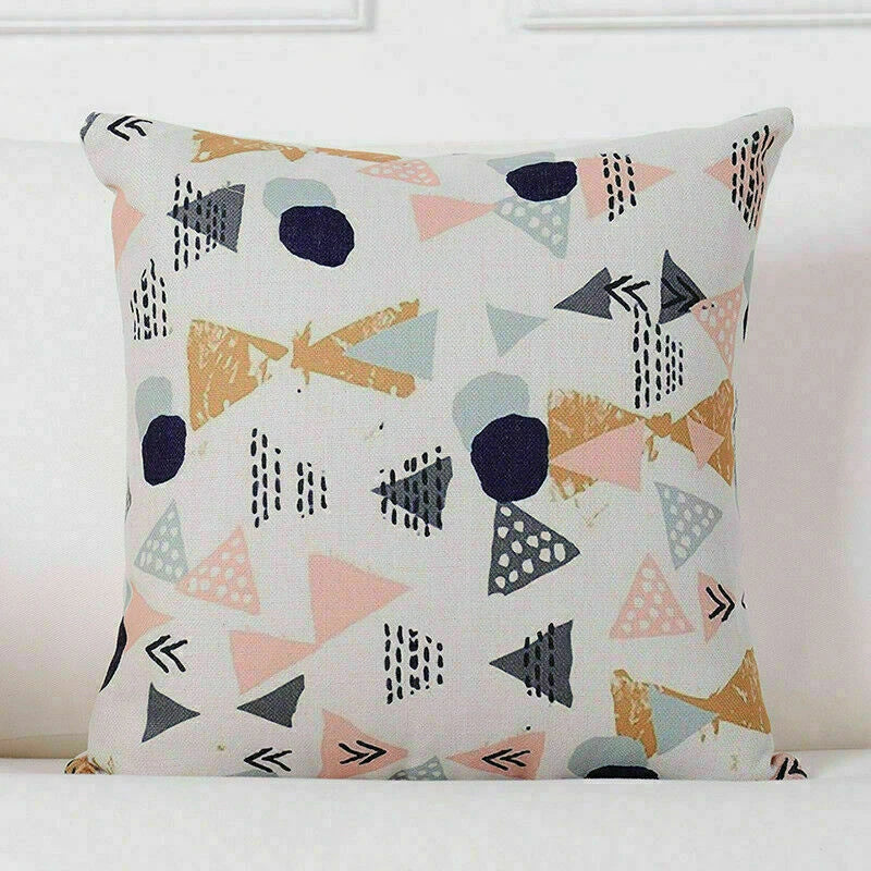MY1437 Cushion Home Pillow Sofa Throw Cover Geometric Waist Case