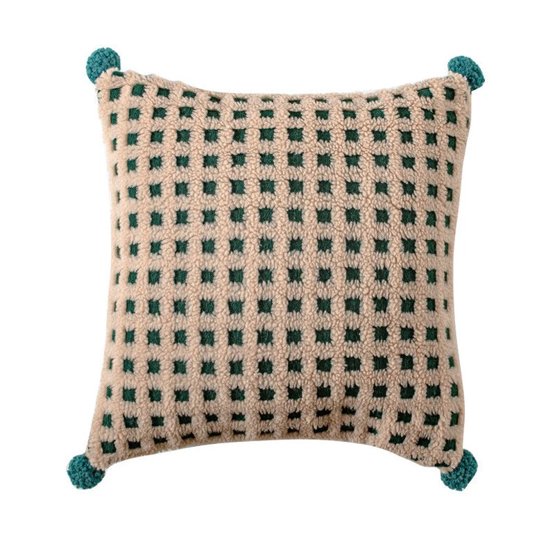 18 x 18 in Vintage Sherpa Square Throw Pillow Covers Sofa Bed Cushion Covers