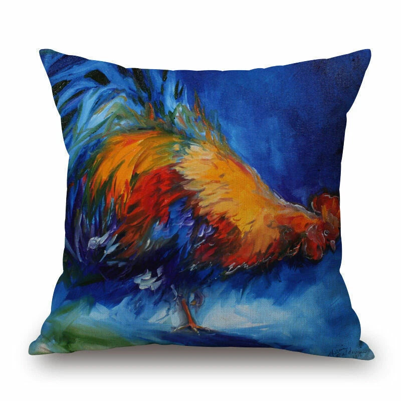 Memory Peacock & Flowers Home Decor Pillow Case Sofa Cushion Cover