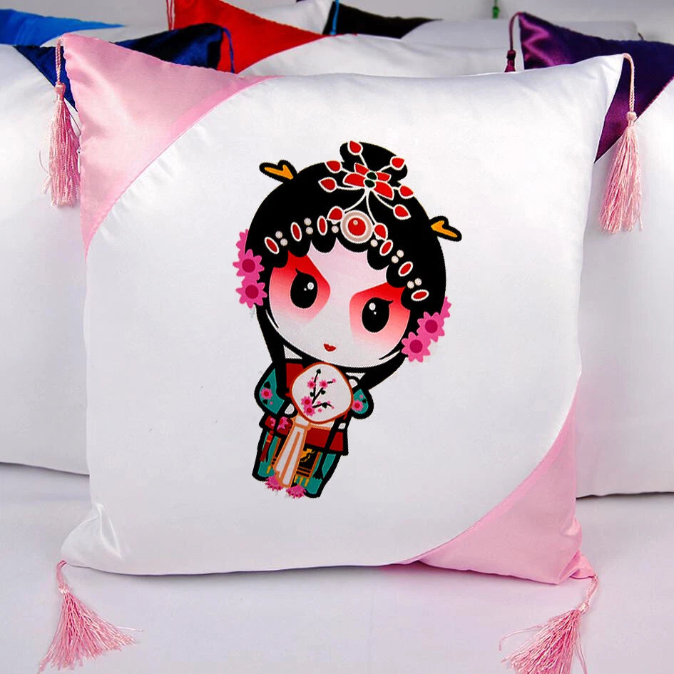 4Pcs 16"x16" Sublimation Blank Throw Pillow Case Cover for Sofa Bed Car Decor