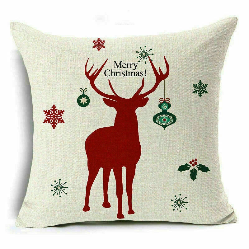 Decor Cushion 18" Pillow Cover Sofa Christmas Throw Style Home