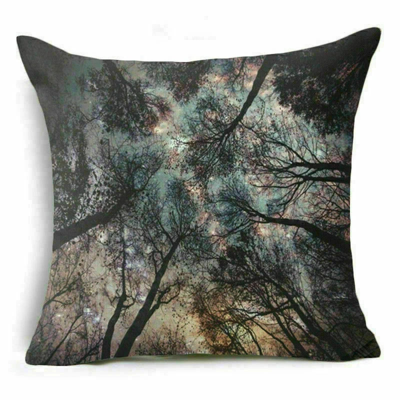 18'' Forest Plant pillow case sofa waist Home cover cushion Decor
