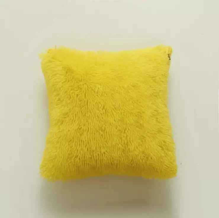 40CM x 40CM Fluffy Pillow Case Faux Soft Plush Cover Cushion Home Bed Sofa Decor