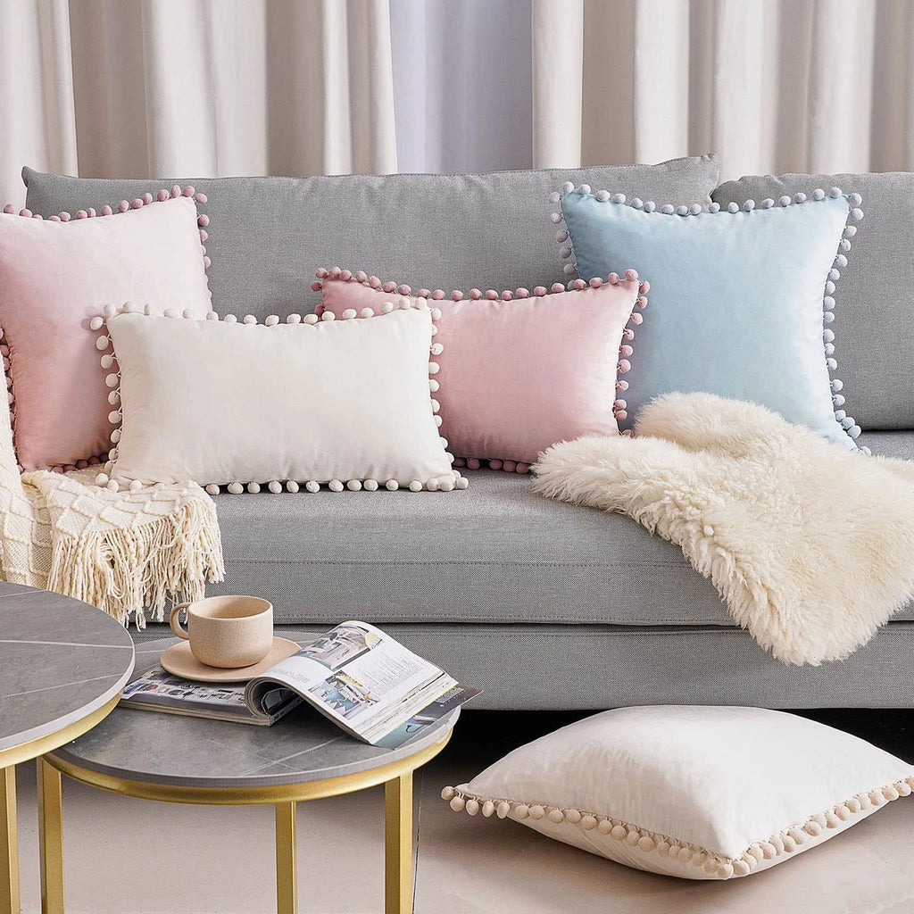 Top Finel Blush Pink Decorative Throw Pillow Covers for Couch Bed 20x20 Soft ...