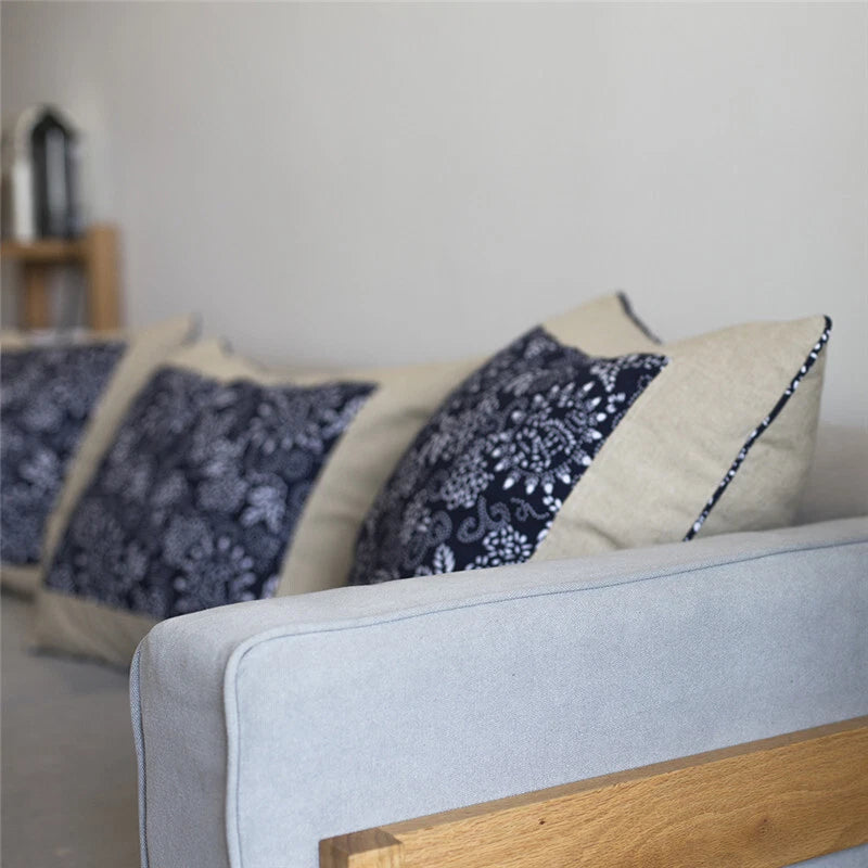 22x22 in Vintage Cotton Linen Throw Pillow Covers Case Sofa Bed Cushion Covers