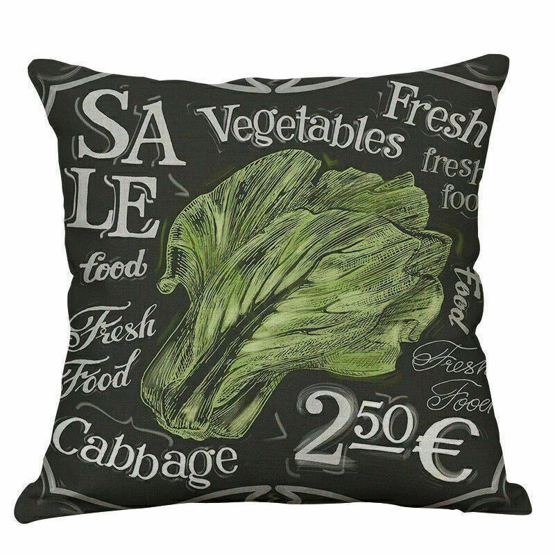 Decor Cushion Hand-painted Cover Vegetables Pillow Home Sofa Case