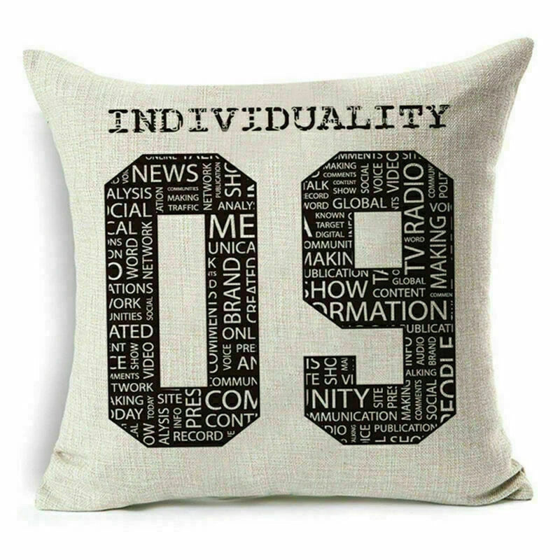 Cover Home Future Decor Waist Pillow Letter Case Cushion Sofa
