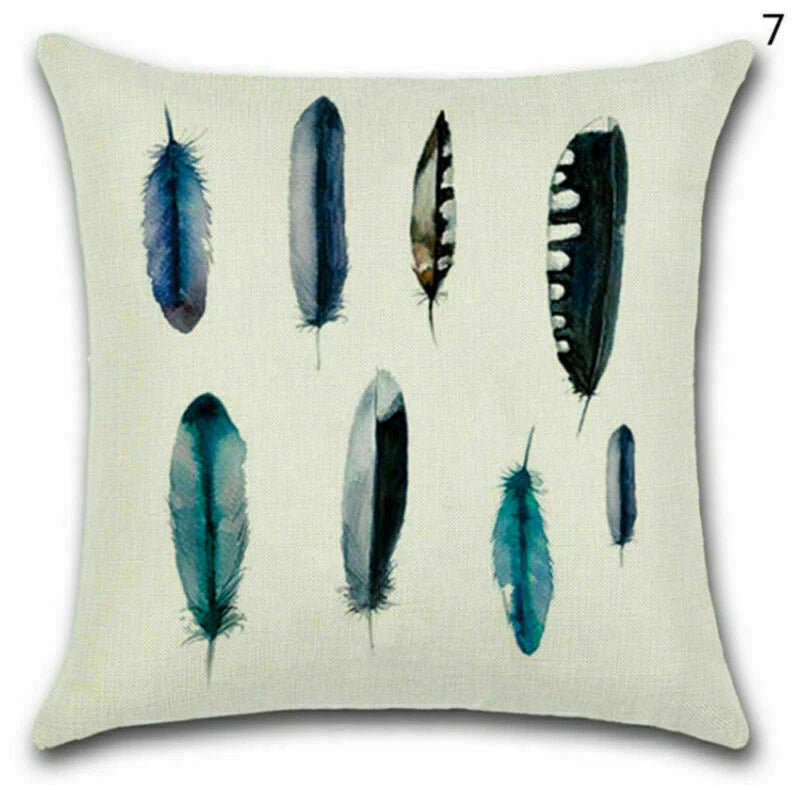 Decor Home Waist Stone Cover Feather Cushion Throw Pillow 18" Sofa Retro