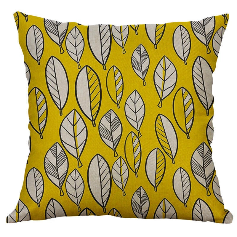 Leaves Feather   Cushion Cover Throw Pillow Case Home Sofa Car Decor