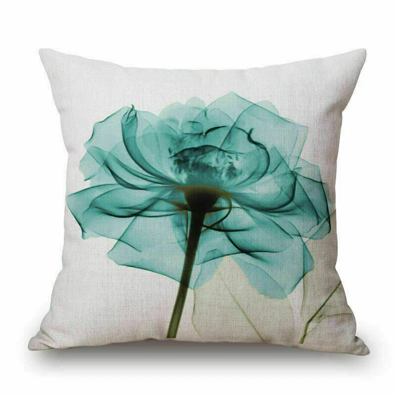 Gift Flower Bed Cushion Retro 18" Sofa Car Waist Pillow Cover Case