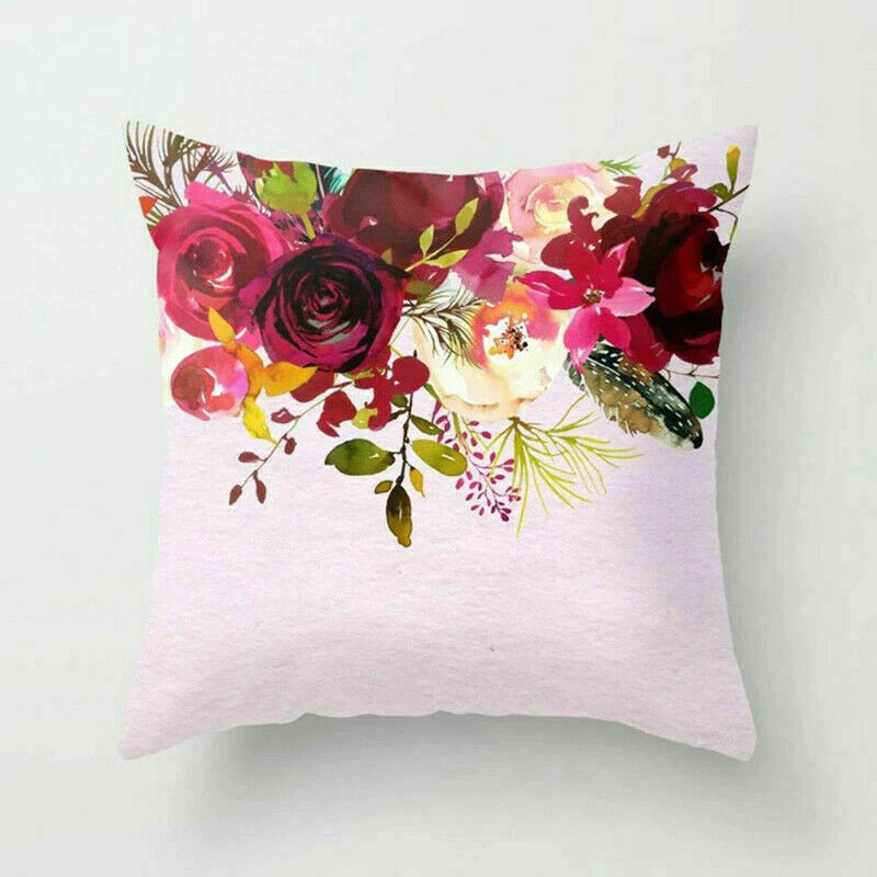 Rustic Flower 18inch Pillow Case Sofa Bed Cushion Cover Home Decor
