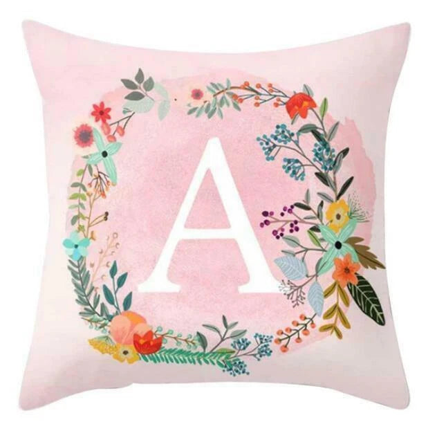18inch Pink Letters Pillow Case Throw Sofa Home Decor Cushion Cover