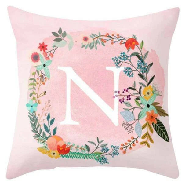 18inch Pink Letters Pillow Case Throw Sofa Home Decor Cushion Cover