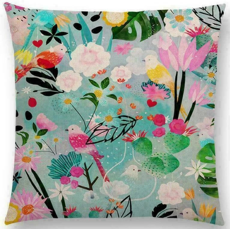 Cover Sofa Floral Case Cushion Pattern / Decor 18" pillow