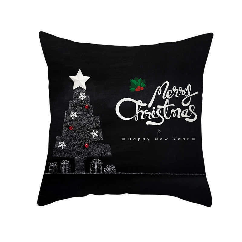 Christmas Deer Sofa Home Cover Pillow Case Throw Polyester Cushion Decor