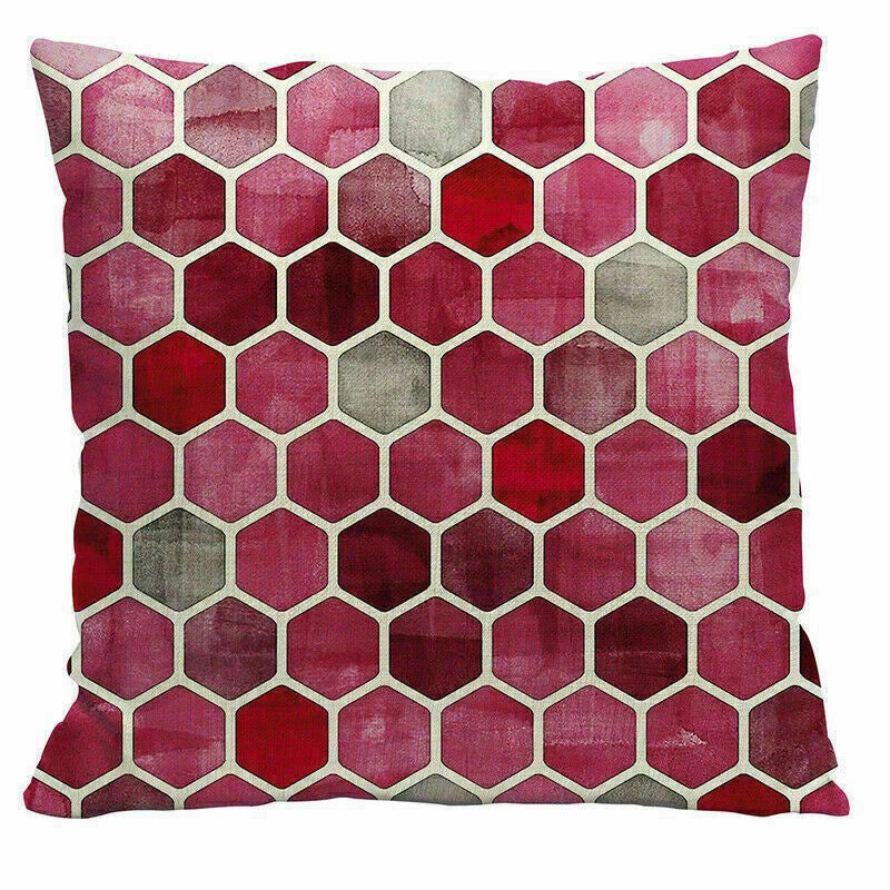 Decor Cushion Office Cover Case Sofa Geometry 18" Home Color