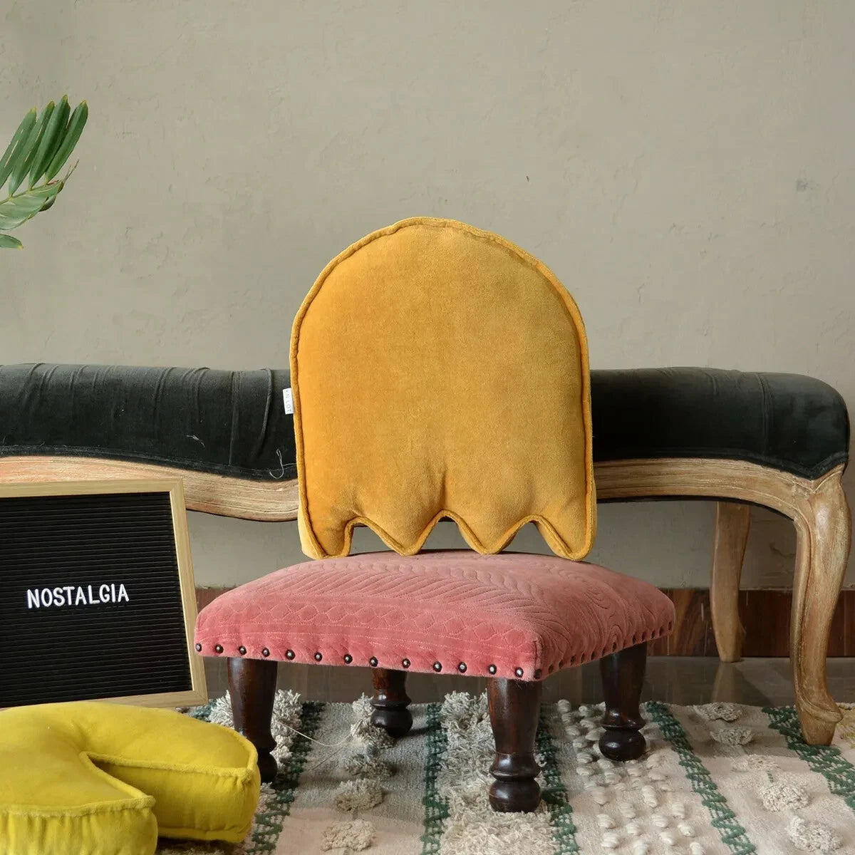 Velvet Pack Man Inspired Cushion