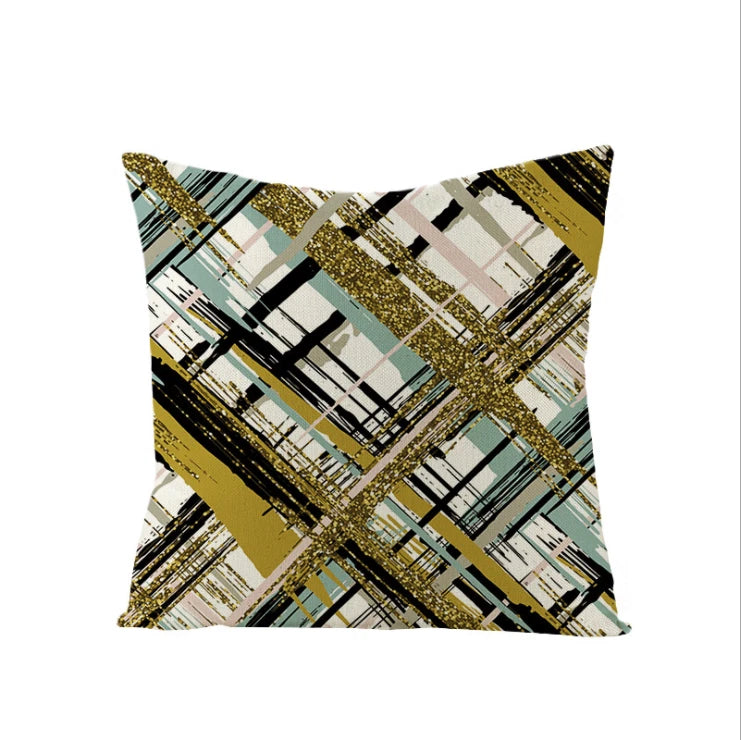 18" CUSHION COVER PHOTO SOFA BED VINTAGE MODERN NOVELTY Flax Pillow Case