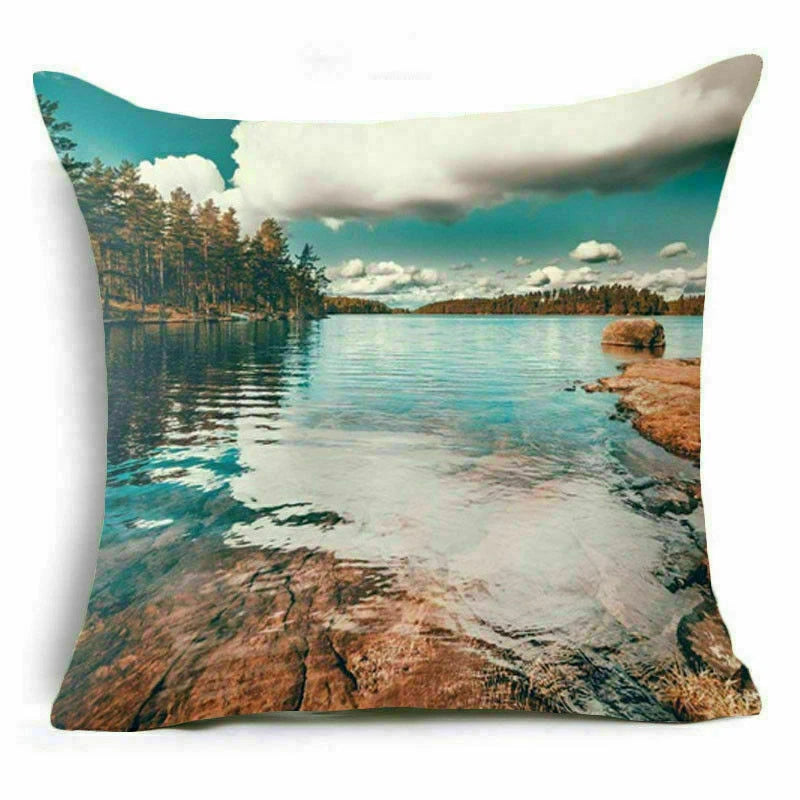 18'' Forest Plant pillow case sofa waist Home cover cushion Decor