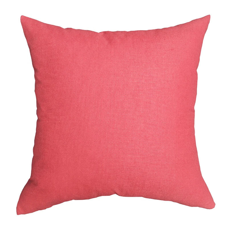 New 16*16" Plain Linen Cushion Cover Pillow Cases Home Sofa Decor Multicolor