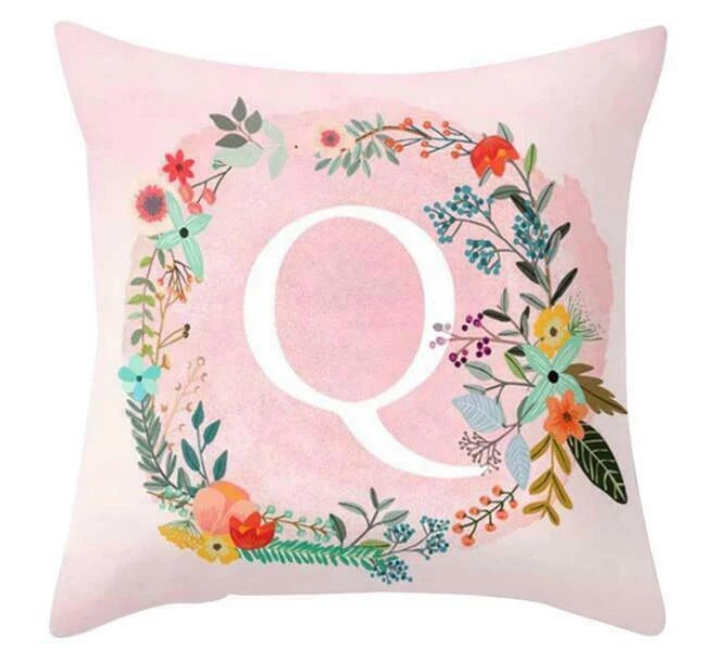 18inch Pink Letters Pillow Case Throw Sofa Home Decor Cushion Cover