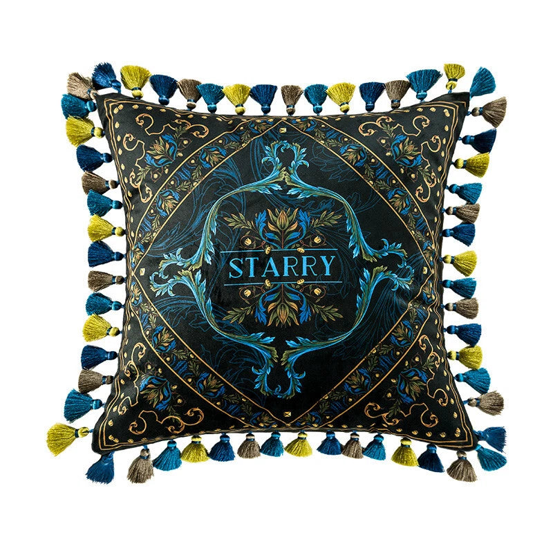 Luxury 18x18in Royal Peacock Velvet Throw Pillow Covers Sofa Bed Cushion Covers