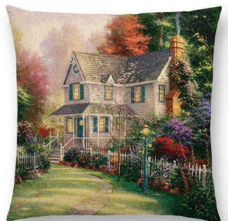 Scenery Country Sofa Decor Pillow Case Throw Cushion Cover Gift