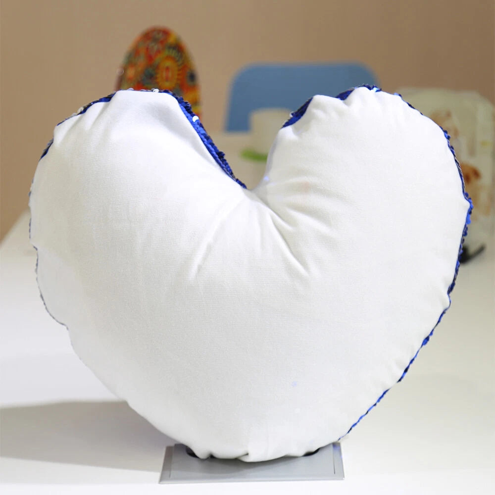 10Pcs Sublimation Blank Reversible Sequin Pillow Case Waist Sofa Cushion Cover