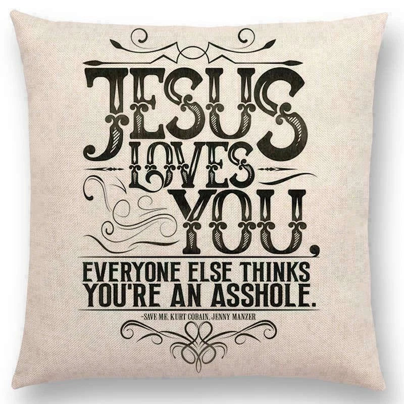 Pillow Series Sofa Letters Cushion Case Books Read Decorative Cover Study Time