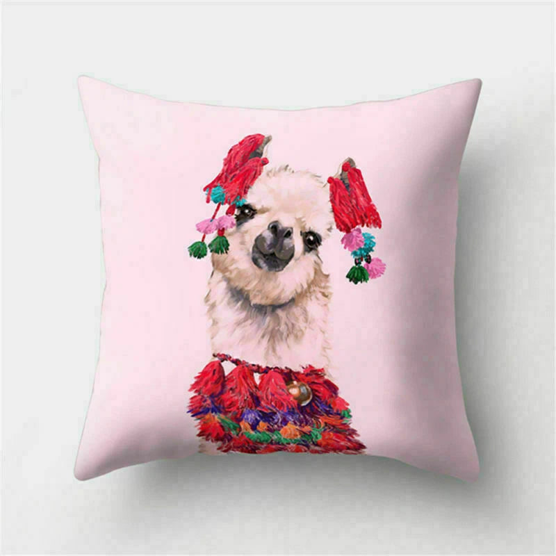 Decor Cushion Pink Throw Cover Case Cute Sofa Cover Animal Home Pillow