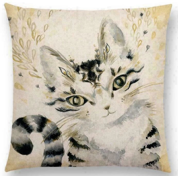 Throw Cushion Decor pillow Linen Case Sofa Fox Cotton Pattern