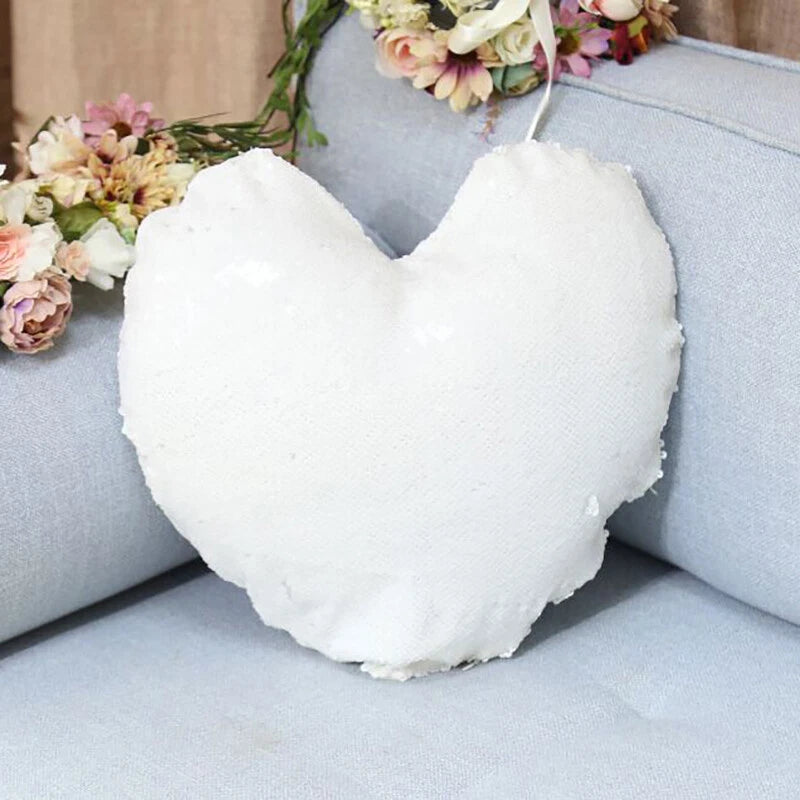 Sublimation Blank Reversible Sequin Pillow Case Cushion Cover for Home Sofa Car