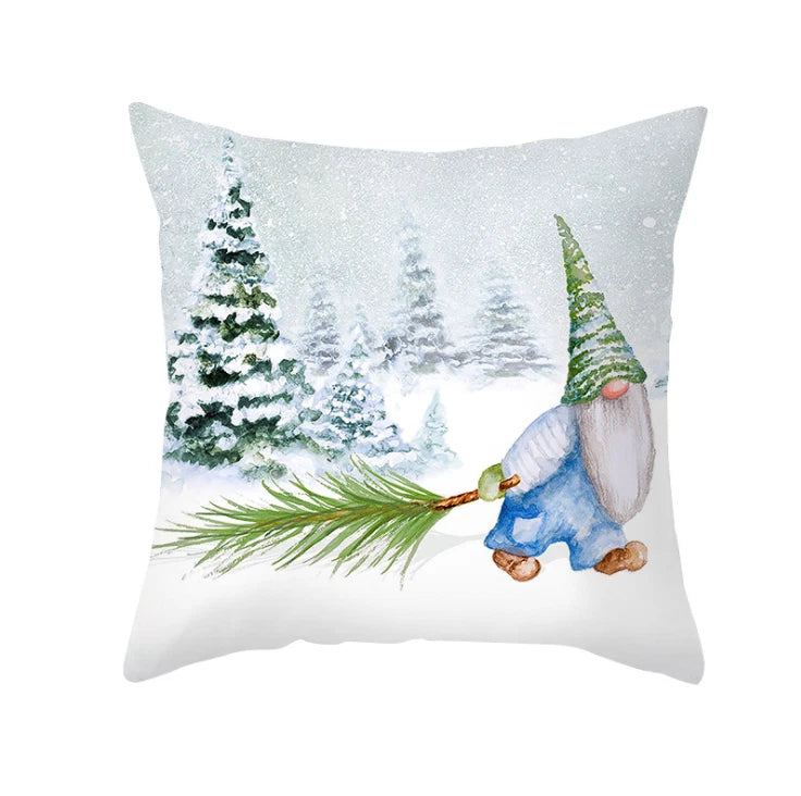 2024 NEW CHRISTMAS NEW YEAR POLYESTER CUSHION COVER PILLOW CASE HOME SOFA DECOR